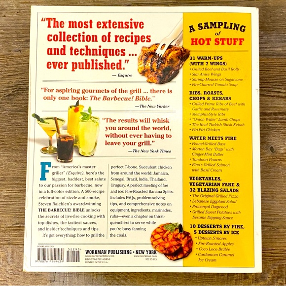 The Barbeque Bible. Over 500 recipes by Steven Raichlen. 530 pages. 9.25”x 8” - Picture 9 of 10